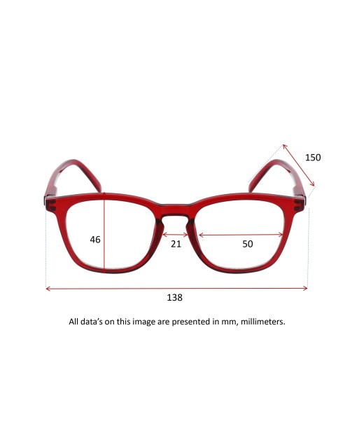 BURGUNDY - Reading glasses