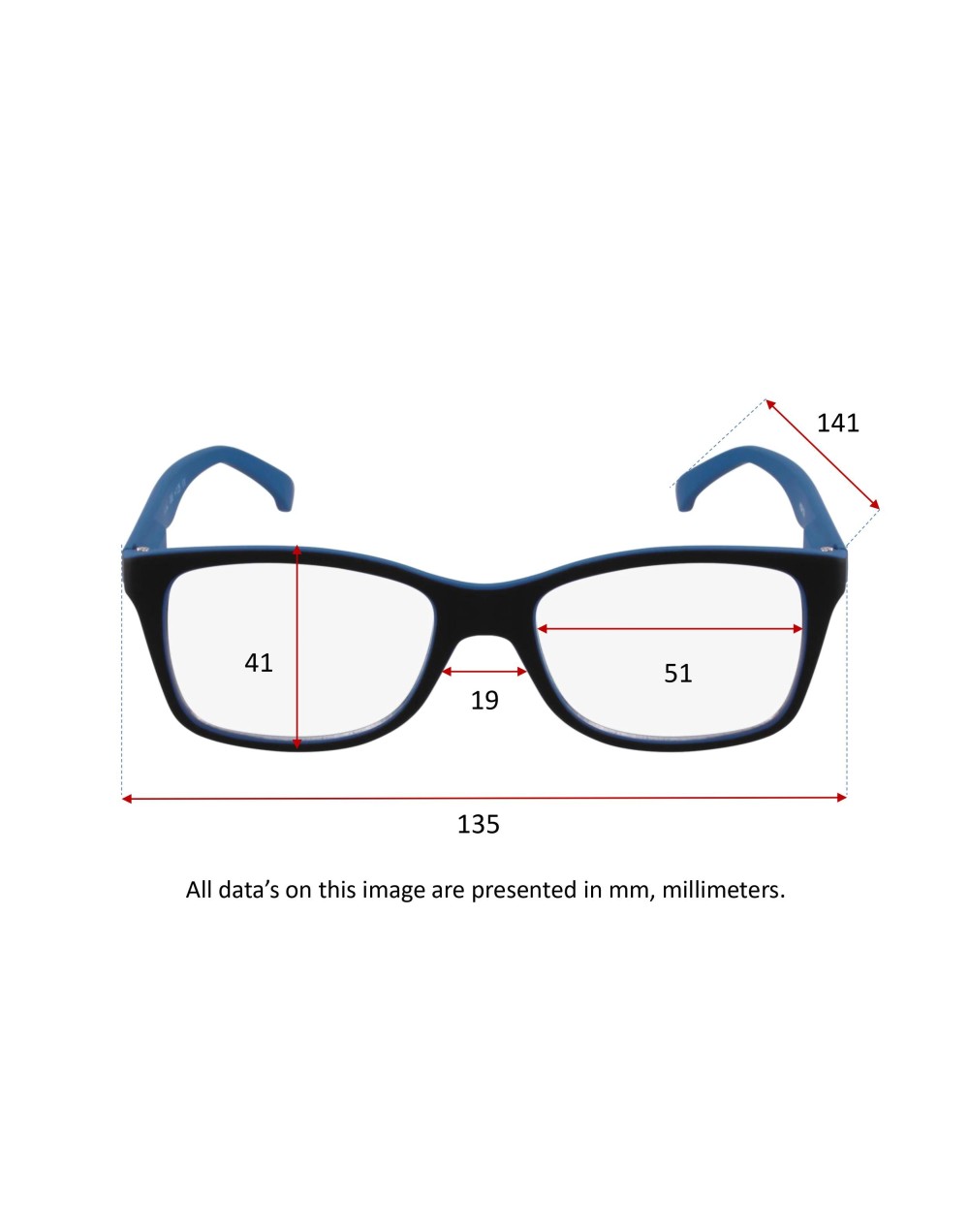 BLACK & BLUE - Men's Reading Glasses