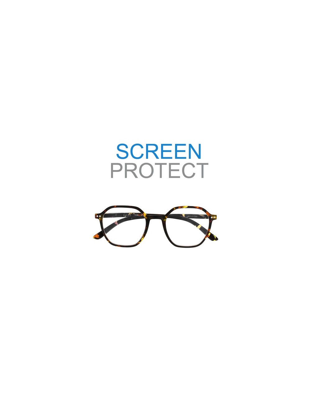 JULIA turtle brown - reading glasses with Screen Protect