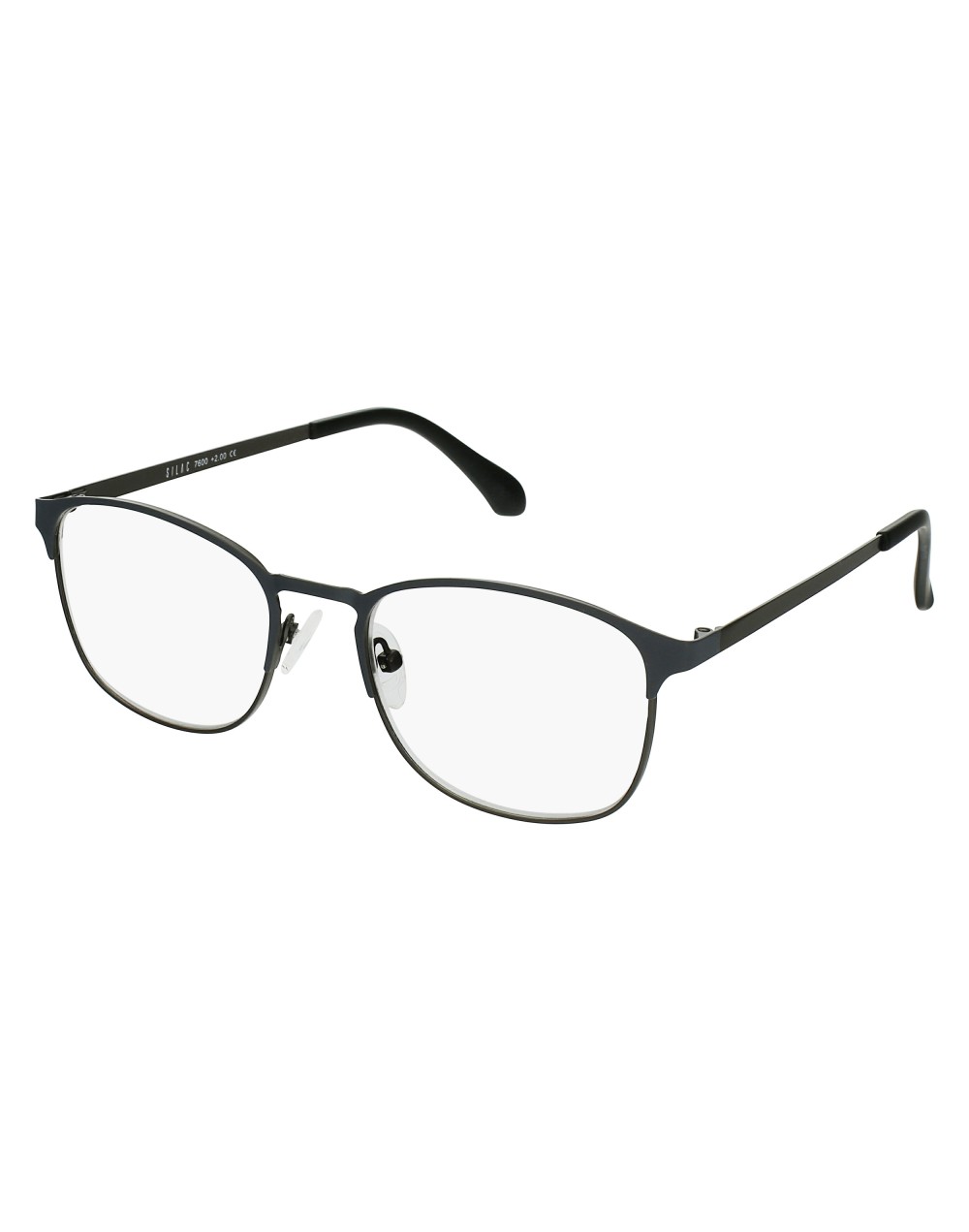 METAL GREY - Grey metallic reading glasses by Silac