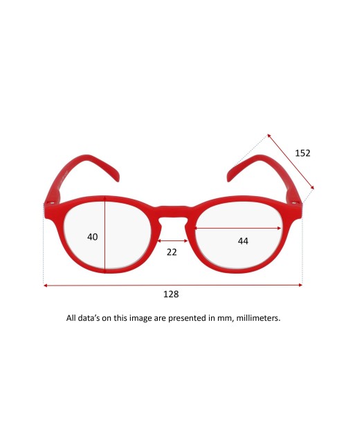 RED RUBBER - Reading glasses