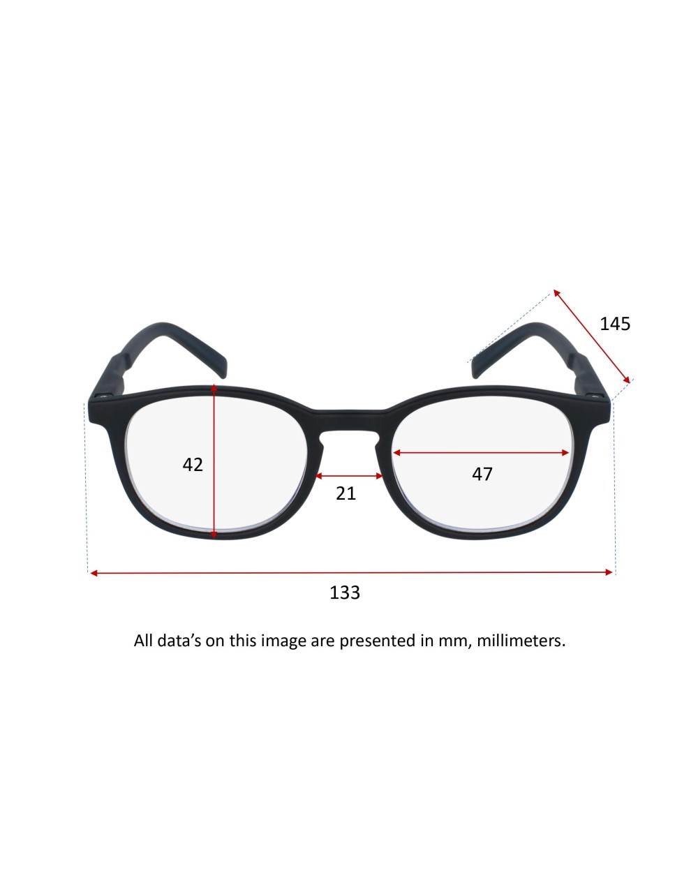 Lunettes loupe de lecture unisexe - SCREEN BLACK