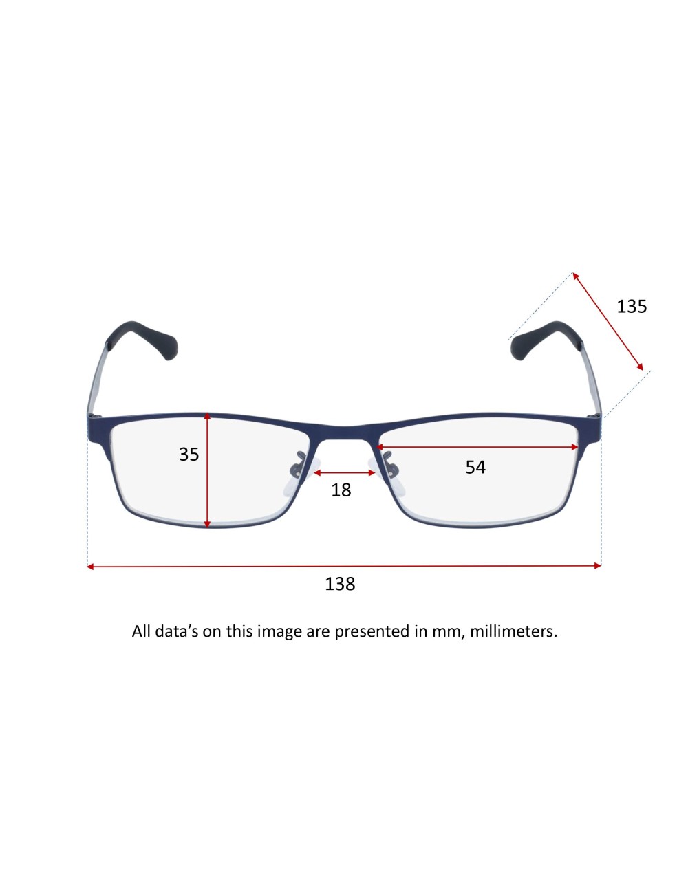 BLUE METAL - Men's Reading Glasses