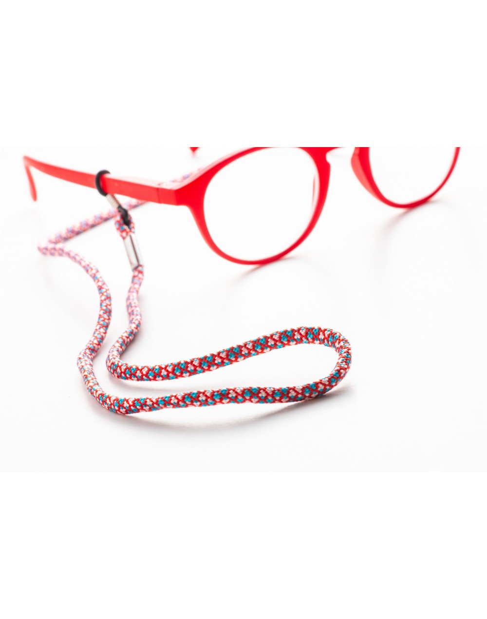 Cordelette rouge pour lunettes - modèle Leather Red