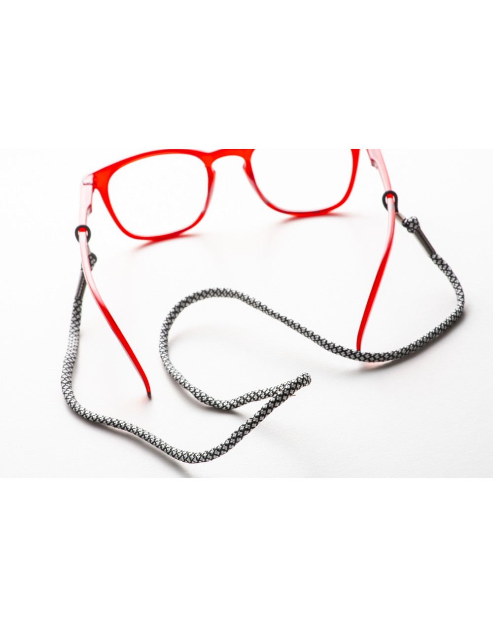 Cordelette rouge pour lunettes - modèle Leather Red